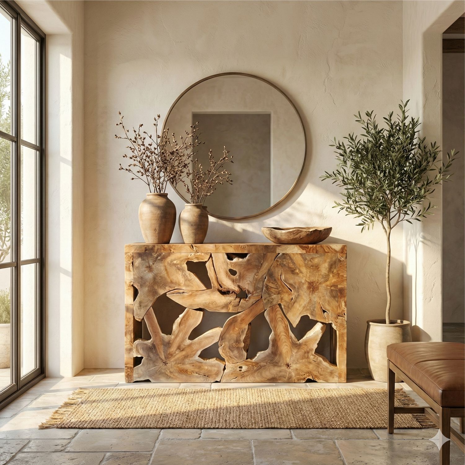 Indonesian Teak Root Console Table - Image 4