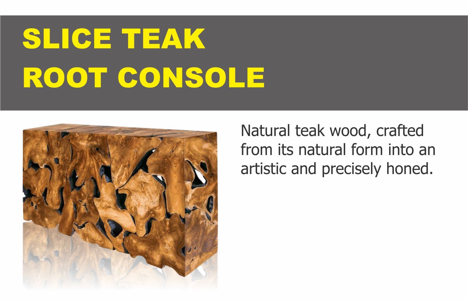 Indonesian Teak Root Console Table - Image 5