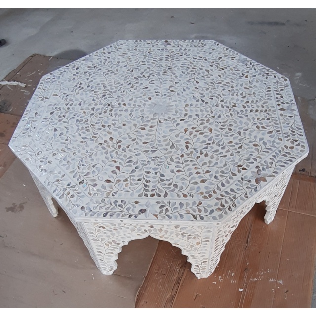 Moroccan Octagonal Inlay Coffee Table - Image 4