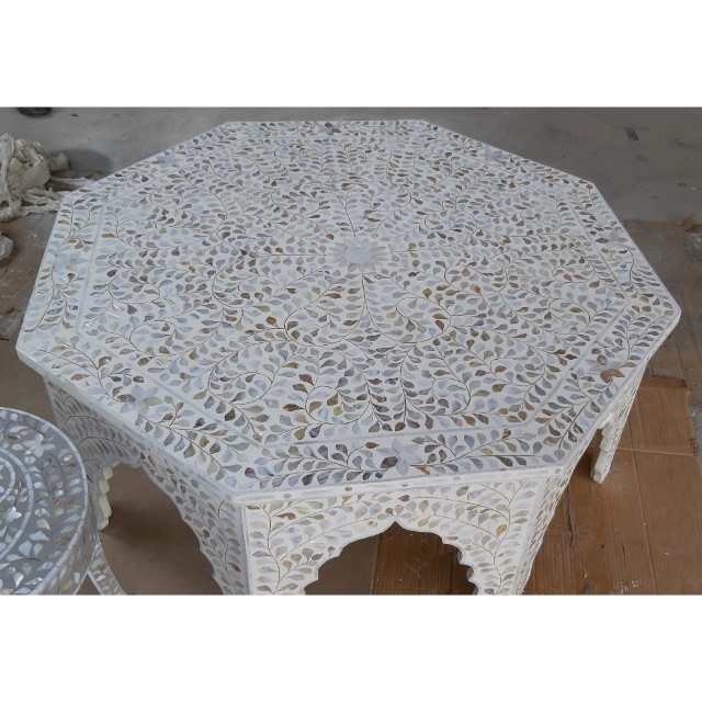 Moroccan Octagonal Inlay Coffee Table - Image 5